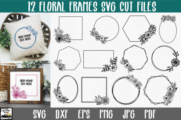 12 Floral Frames Bundle