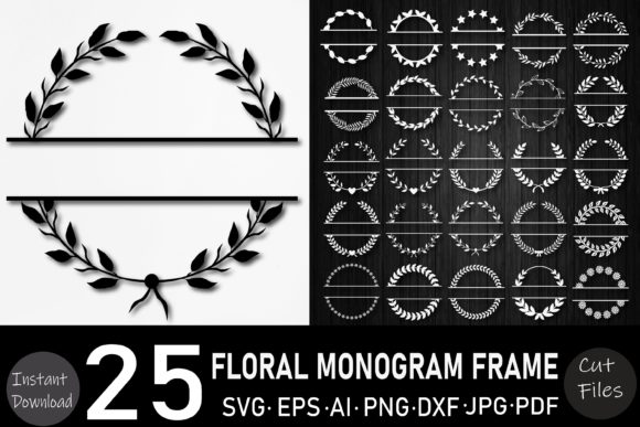 25 Floral Frame Bundle – SVG