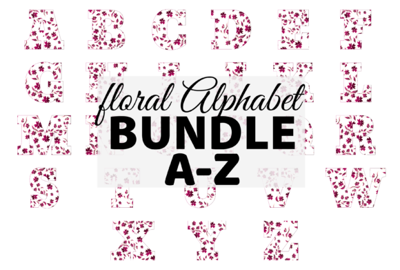 Colorful Floral Letters A–Z