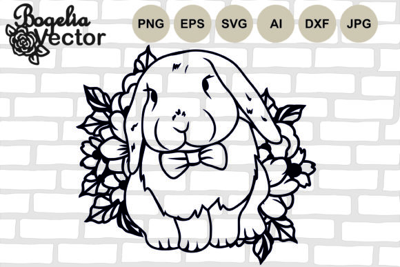 Cute Floral Easter Bunny