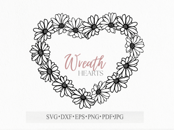 Daisy Heart’s Frame Valentine’s Day SVG