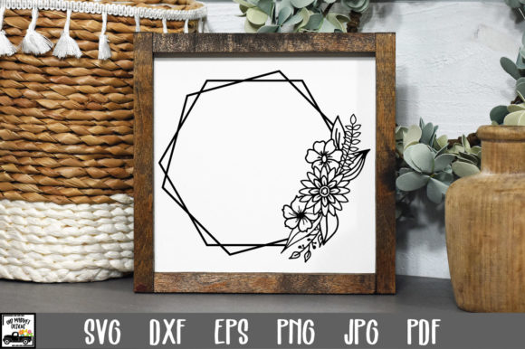 Double Hexagon Floral Frame