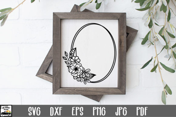 Double Oval Floral Frame