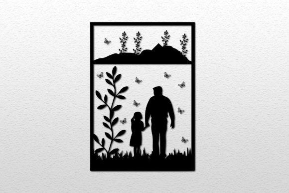 Father Day Floral Small Garden SVG