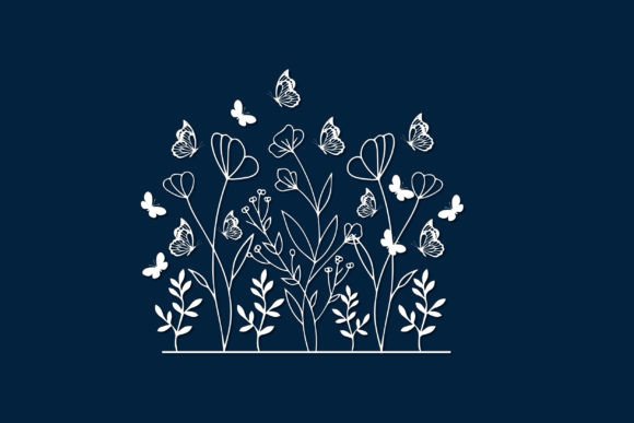 Floral Flower Butterfly SVG Bundle
