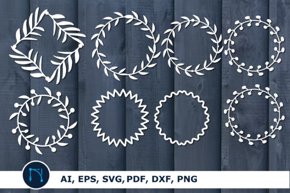 Floral Frame Wreath SVG Bundle Cut File