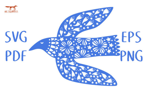 Floral Peace Dove SVG Cut File Template