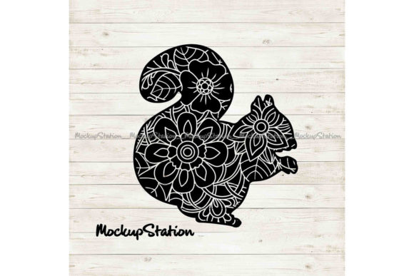 Floral Squirrel Mandala SVG