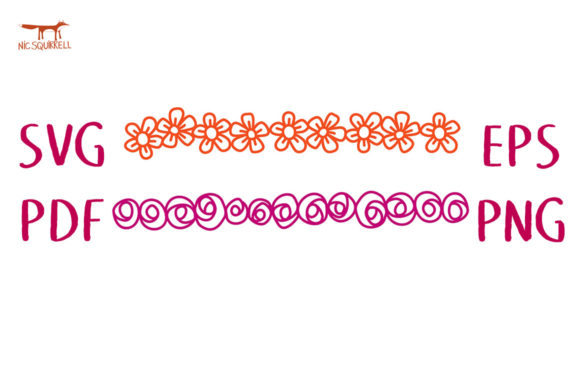 Fresh Floral Repeating Borders SVG Cut