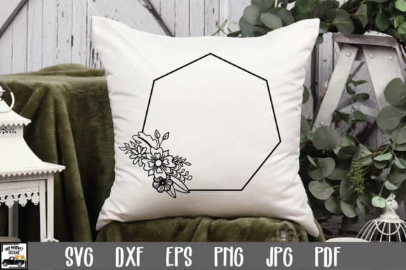 Heptagon Floral Frame