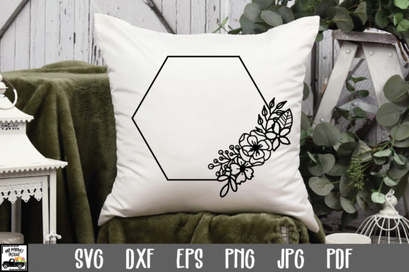 Hexagon Floral Frame