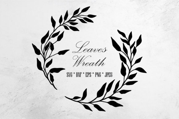 Laurel Wreath. Leaves Circle Frame.