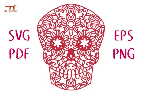 Mexican Floral Sugar Skull SVG Cut File