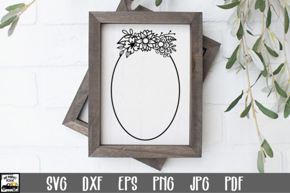 Oval Floral Frame