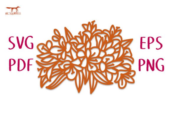 Posy of Lilies SVG Cut File