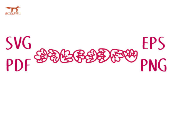 Sakura Blossom Repeating Border SVG Cut