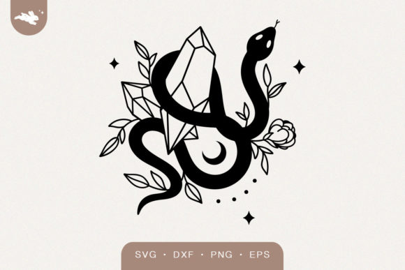 Snake with Crystals SVG
