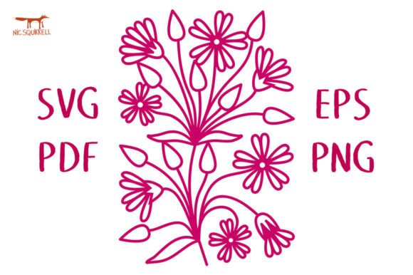 Stellaria Flowers SVG Cut File