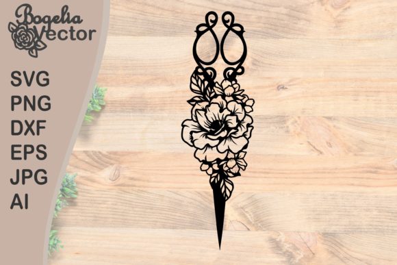 Vintage Scissors Floral